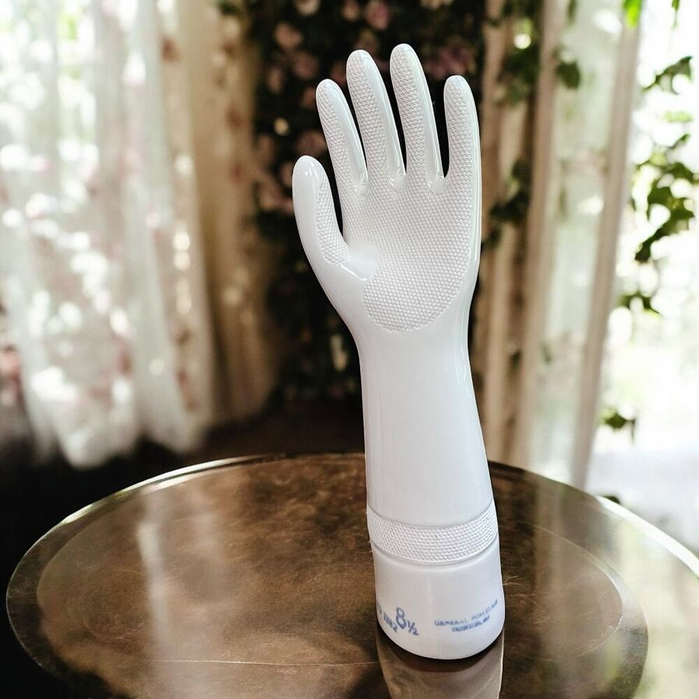 Vtg. Glove Mold General Porcelain Urban Industrial Cottagecore 80s USA Rosehill